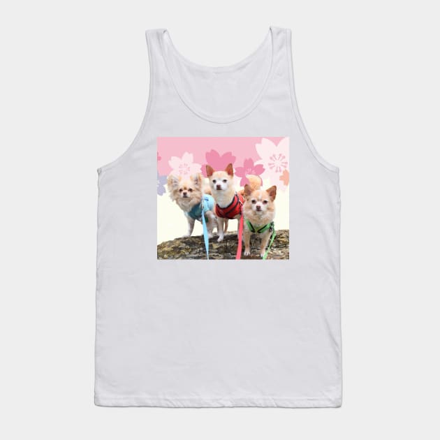 Sakura Chihuahuas Tank Top by BarkPink